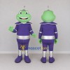 Custom Green and Purple Alien Character in a Space Outfit Mascot Costume Adult Full Body Suit for Theme Parties Custom Green and Purple Alien Character in a Space Outfit Mascot Costume Adult Full Body Suit for Theme Parties