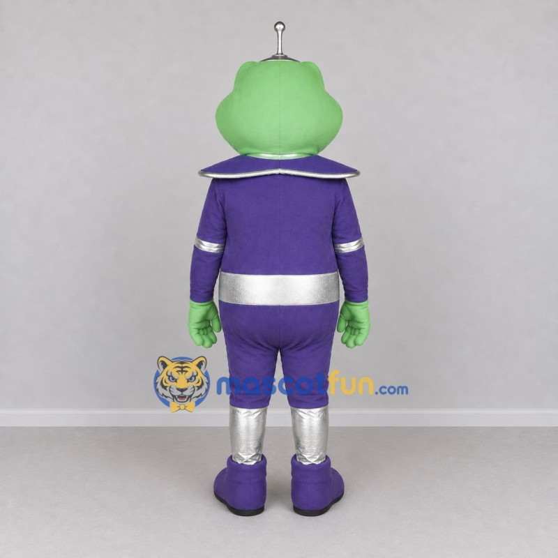 Custom Green and Purple Alien Character in a Space Outfit Mascot Costume Adult Full Body Suit for Theme Parties Custom Green and Purple Alien Character in a Space Outfit Mascot Costume Adult Full Body Suit for Theme Parties