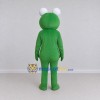 Custom Green and White Frog Character Mascot Costume Adult Full Body Suit for School Events Custom Green and White Frog Character Mascot Costume Adult Full Body Suit for School Events