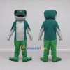 Custom Teal and White Frog Character Mascot Costume Adult Full Body Suit for School Events