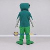 Custom Teal and White Frog Character Mascot Costume Adult Full Body Suit for School Events Custom Teal and White Frog Character Mascot Costume Adult Full Body Suit for School Events