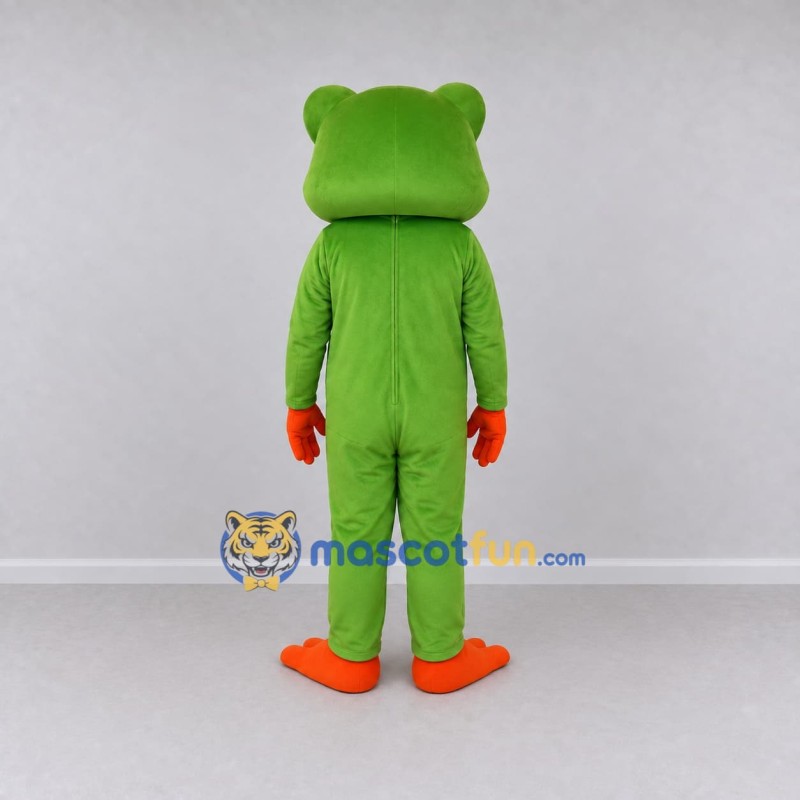 Custom Green and Orange Red-Eyed Tree Frog Character Mascot Costume Adult Full Body Suit for Wildlife Events Custom Green and Orange Red-Eyed Tree Frog Character Mascot Costume Adult Full Body Suit for Wildlife Events
