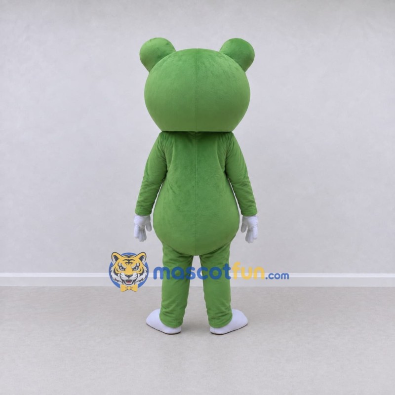 Custom Green and White Frog Character Mascot Costume Adult Full Body Suit for School Events Custom Green and White Frog Character Mascot Costume Adult Full Body Suit for School Events