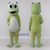 Custom Light Green and White Frog Character Mascot Costume Adult Full Body Suit for School Events Custom Light Green and White Frog Character Mascot Costume Adult Full Body Suit for School Events