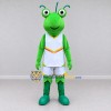 Custom Green and White Grasshopper Character in Sportswear Mascot Costume Adult Full Body Suit for Sports Events Custom Green and White Grasshopper Character in Sportswear Mascot Costume Adult Full Body Suit for Sports Events