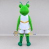 Custom Green and White Grasshopper Character in Sportswear Mascot Costume Adult Full Body Suit for Sports Events Custom Green and White Grasshopper Character in Sportswear Mascot Costume Adult Full Body Suit for Sports Events