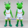 Custom Green and White Grasshopper Character in Sportswear Mascot Costume Adult Full Body Suit for Sports Events