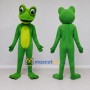 Custom Green and Yellow Frog Character Mascot Costume Adult Full Body Suit for School Events