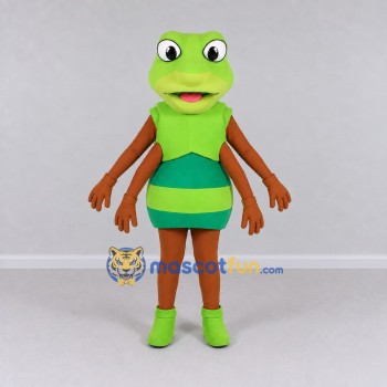 Custom Green and Brown Insect Character Mascot Costume Adult Full Body Suit for Garden Events