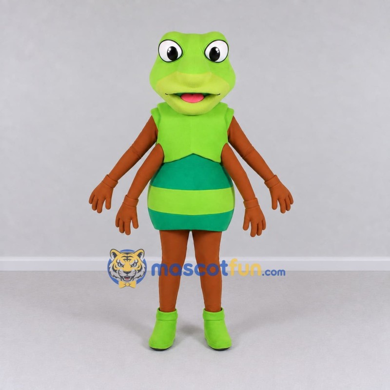 Custom Green and Brown Insect Character Mascot Costume Adult Full Body Suit for Garden Events Custom Green and Brown Insect Character Mascot Costume Adult Full Body Suit for Garden Events