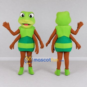 Custom Green and Brown Insect Character Mascot Costume Adult Full Body Suit for Garden Events
