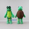 Custom Green and Brown Turtle with Glasses Mascot Costume Adult Full Body Suit for School Events Custom Green and Brown Turtle with Glasses Mascot Costume Adult Full Body Suit for School Events