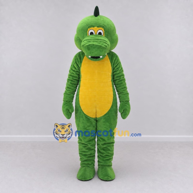 Custom Green and Yellow Dinosaur Character Mascot Costume Adult Full Body Suit for Dinosaur Events Custom Green and Yellow Dinosaur Character Mascot Costume Adult Full Body Suit for Dinosaur Events
