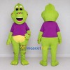 Custom Green and Purple Frog Character in a Shirt Mascot Costume Adult Full Body Suit for School Events Custom Green and Purple Frog Character in a Shirt Mascot Costume Adult Full Body Suit for School Events
