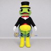 Custom Green and Black Frog in a Top Hat and Tailcoat Mascot Costume Adult Full Body Suit for Theme Parties Custom Green and Black Frog in a Top Hat and Tailcoat Mascot Costume Adult Full Body Suit for Theme Parties