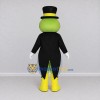 Custom Green and Black Frog in a Top Hat and Tailcoat Mascot Costume Adult Full Body Suit for Theme Parties Custom Green and Black Frog in a Top Hat and Tailcoat Mascot Costume Adult Full Body Suit for Theme Parties