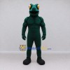 Custom Dark Teal Muscular Frog Character Mascot Costume Adult Full Body Suit for Sports Events