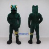 Custom Dark Teal Muscular Frog Character Mascot Costume Adult Full Body Suit for Sports Events