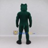 Custom Dark Teal Muscular Frog Character Mascot Costume Adult Full Body Suit for Sports Events