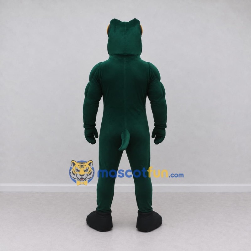 Custom Dark Teal Muscular Frog Character Mascot Costume Adult Full Body Suit for Sports Events
