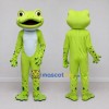 Custom Light Green and White Spotted Frog Mascot Costume Adult Full Body Suit for Wildlife Events Custom Light Green and White Spotted Frog Mascot Costume Adult Full Body Suit for Wildlife Events