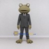 Custom Olive Green and Black Frog in a Suit Mascot Costume Adult Full Body Suit for Theme Parties