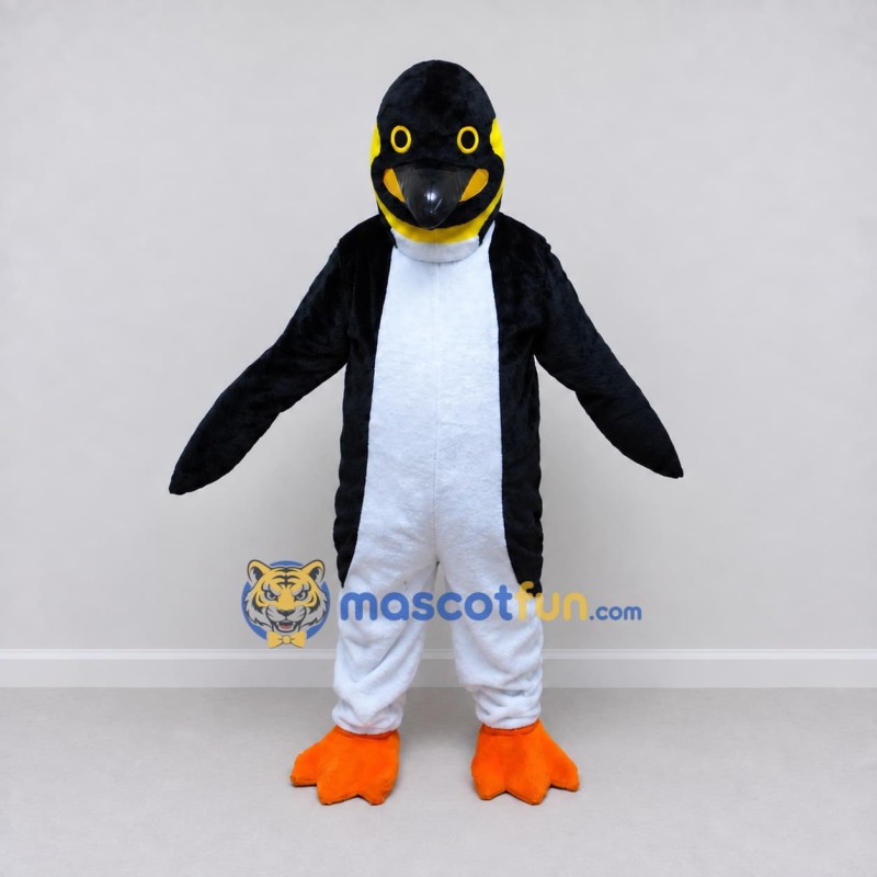 Custom Black and White Penguin Character Mascot Costume Adult Full Body Suit for Ocean Events Custom Black and White Penguin Character Mascot Costume Adult Full Body Suit for Ocean Events