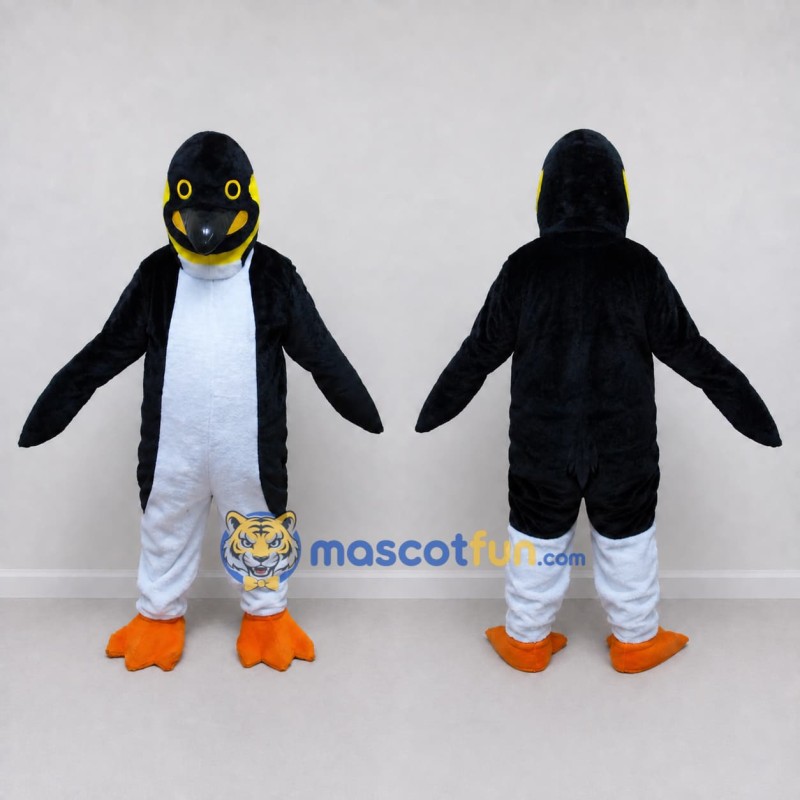 Custom Black and White Penguin Character Mascot Costume Adult Full Body Suit for Ocean Events Custom Black and White Penguin Character Mascot Costume Adult Full Body Suit for Ocean Events