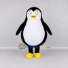 Custom Black and White Round Penguin Character Mascot Costume Adult Full Body Suit for Ocean Events