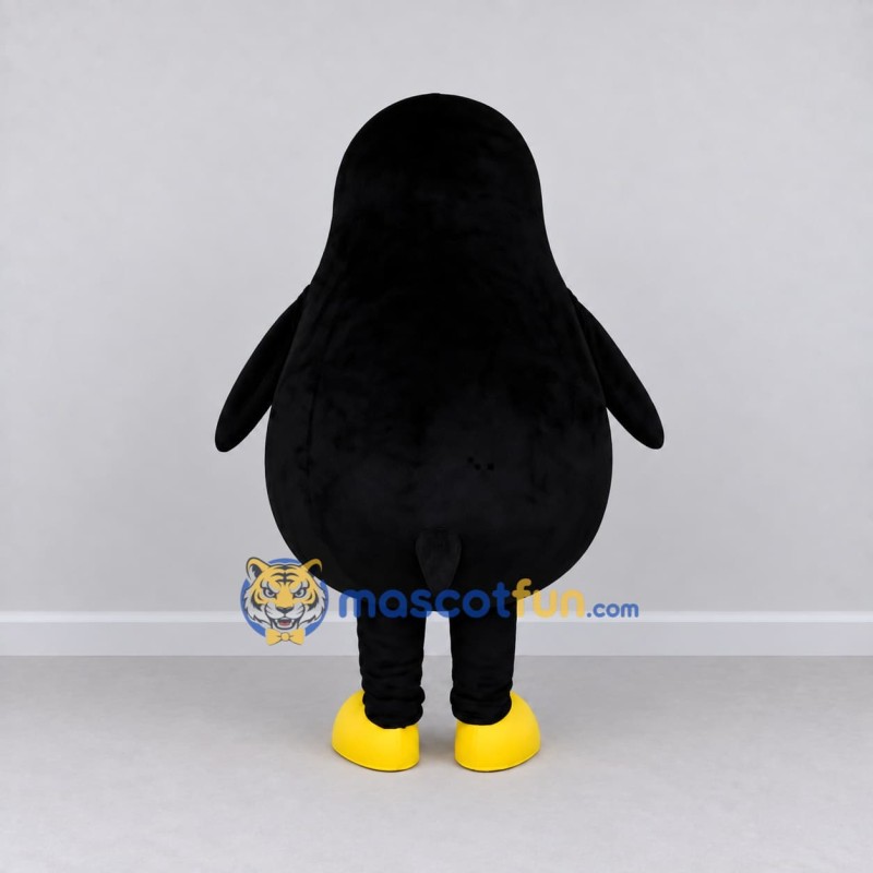 Custom Black and White Round Penguin Character Mascot Costume Adult Full Body Suit for Ocean Events