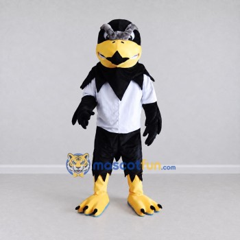 Custom Black and White Eagle Character in Sportswear Mascot Costume Adult Full Body Suit for Sports Events Custom Black and White Eagle Character in Sportswear Mascot Costume Adult Full Body Suit for Sports Events
