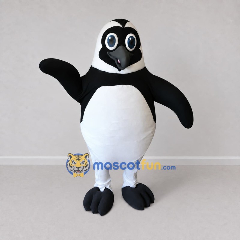 Custom Black and White Penguin Mascot Costume Adult Full Body Suit for Ocean Events Custom Black and White Penguin Mascot Costume Adult Full Body Suit for Ocean Events