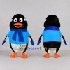 Custom Black and Blue Penguin in a Shirt and Scarf Mascot Costume Adult Full Body Suit for Winter Events Custom Black and Blue Penguin in a Shirt and Scarf Mascot Costume Adult Full Body Suit for Winter Events