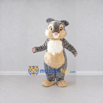 Custom Gray and Tan Rabbit Character Mascot Costume Adult Full Body Suit for Easter Events Custom Gray and Tan Rabbit Character Mascot Costume Adult Full Body Suit for Easter Events