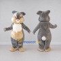 Custom Gray and Tan Rabbit Character Mascot Costume Adult Full Body Suit for Easter Events