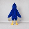 Custom Blue and White Toothy Bird Character Mascot Costume Adult Full Body Suit for Theme Parties Custom Blue and White Toothy Bird Character Mascot Costume Adult Full Body Suit for Theme Parties