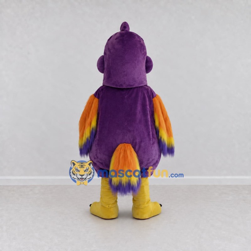 Custom Purple and Yellow Toucan Character Mascot Costume Adult Full Body Suit for Ocean Events