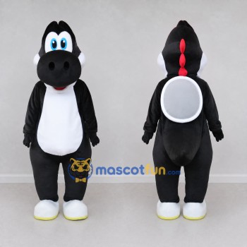 Custom Black and White Dragon Character with a Shell Mascot Costume Adult Full Body Suit for Theme Parties