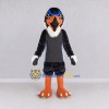 Custom Black and Orange Eagle Character in Sportswear Mascot Costume Adult Full Body Suit for Sports Events Custom Black and Orange Eagle Character in Sportswear Mascot Costume Adult Full Body Suit for Sports Events