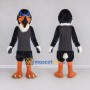 Custom Black and Orange Eagle Character in Sportswear Mascot Costume Adult Full Body Suit for Sports Events