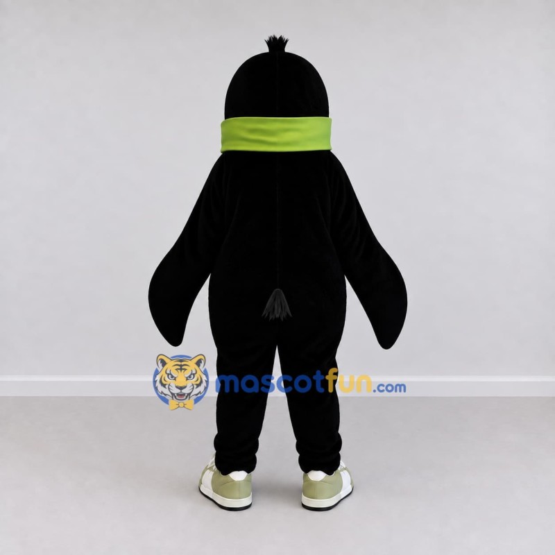 Custom Black and White Penguin with a Scarf Mascot Costume Adult Full Body Suit for Winter Events Custom Black and White Penguin with a Scarf Mascot Costume Adult Full Body Suit for Winter Events