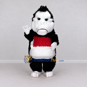 Custom Black and White Gorilla Character Mascot Costume Adult Full Body Suit for Wildlife Events Custom Black and White Gorilla Character Mascot Costume Adult Full Body Suit for Wildlife Events