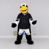 Custom Black and White Bird Character in Sportswear Mascot Costume Adult Full Body Suit for Sports Events Custom Black and White Bird Character in Sportswear Mascot Costume Adult Full Body Suit for Sports Events