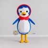 Custom Blue and White Penguin Character with a Hood Mascot Costume Adult Full Body Suit for Winter Events Custom Blue and White Penguin Character with a Hood Mascot Costume Adult Full Body Suit for Winter Events