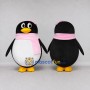 Custom Black and White Penguin with a Pink Scarf Mascot Costume Adult Full Body Suit for Winter Events