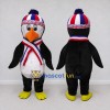Custom Black and White Penguin in a Winter Hat and Scarf Mascot Costume Adult Full Body Suit for Winter Events Custom Black and White Penguin in a Winter Hat and Scarf Mascot Costume Adult Full Body Suit for Winter Events