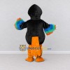 Custom Black and White Toucan Character with a Rainbow Beak Mascot Costume Adult Full Body Suit for Theme Parties Custom Black and White Toucan Character with a Rainbow Beak Mascot Costume Adult Full Body Suit for Theme Parties