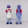 Custom Lavender and White Dog Character with a Hat Mascot Costume Adult Full Body Suit for Theme Parties Custom Lavender and White Dog Character with a Hat Mascot Costume Adult Full Body Suit for Theme Parties
