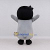 Custom Gray and Black Penguin Chick Character Mascot Costume Adult Full Body Suit for Winter Events Custom Gray and Black Penguin Chick Character Mascot Costume Adult Full Body Suit for Winter Events