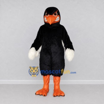 Custom Black and Orange Eagle Character Mascot Costume Adult Full Body Suit for Sports Events Custom Black and Orange Eagle Character Mascot Costume Adult Full Body Suit for Sports Events